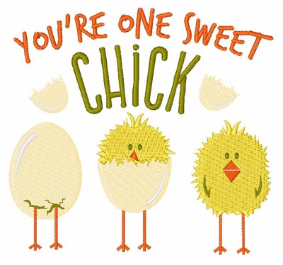 One Sweet Chick Machine Embroidery Design