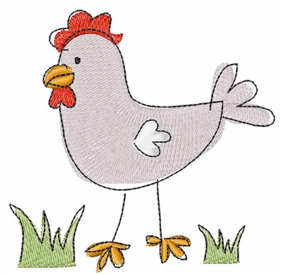 Farm Bred Chicken Machine Embroidery Design