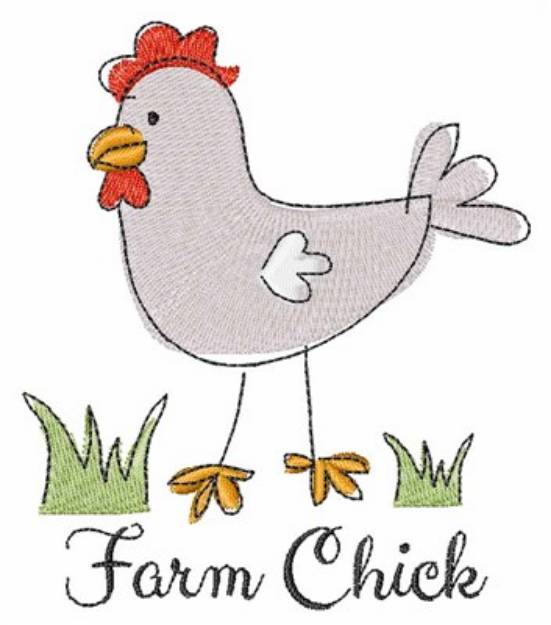 Picture of Farm Chick Machine Embroidery Design