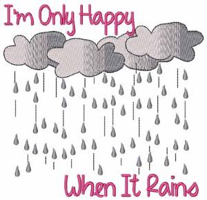Picture of Happy When It Rains Machine Embroidery Design