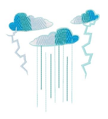 Thunder Showers Machine Embroidery Design