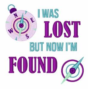 Picture of Was Lost Now Found Machine Embroidery Design