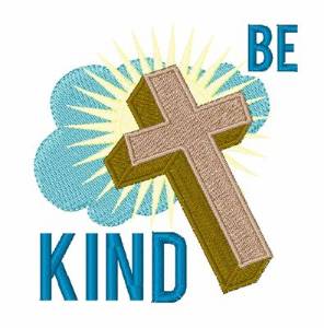 Picture of Be Kind Cross Machine Embroidery Design