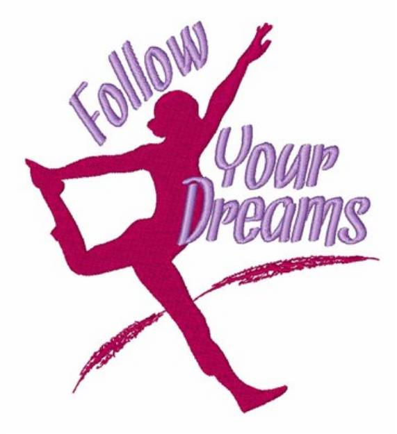 Picture of Follow Your Dreams Yoga Machine Embroidery Design