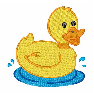 Bath Time Duck Machine Embroidery Design