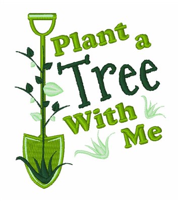 Plant A Tree Machine Embroidery Design