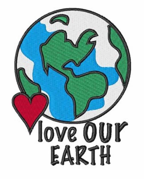 Picture of Love Our Earth Machine Embroidery Design