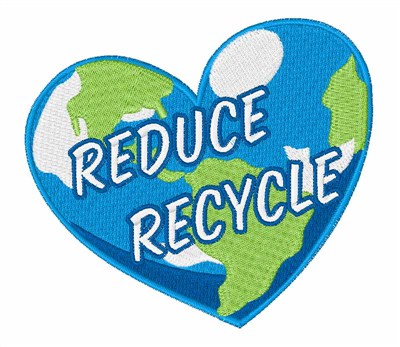 Reduce Recycle Machine Embroidery Design