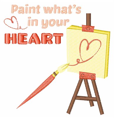 Paint Your Heart Out Machine Embroidery Design