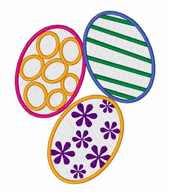 Easter Eggs Machine Embroidery Design