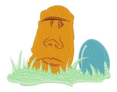 Easter Island Machine Embroidery Design