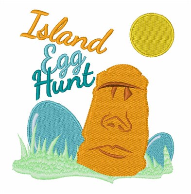 Island Egg Hunt Machine Embroidery Design