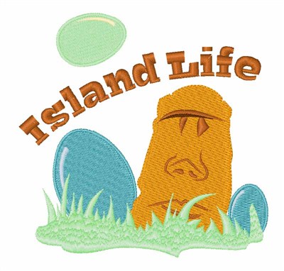 Easter Island Life Machine Embroidery Design
