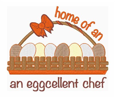Eggcellent Chef Machine Embroidery Design