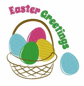 Picture of Easter Greetings Machine Embroidery Design