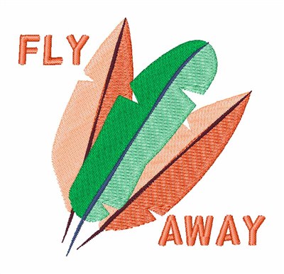 Fly Away Feathers Machine Embroidery Design