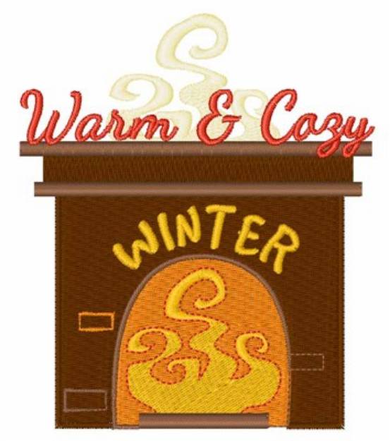 Picture of Warm & Cozy Fireplace Machine Embroidery Design