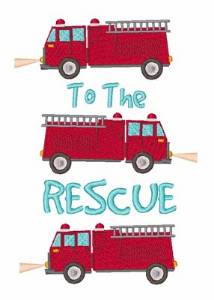 Picture of Firefighter To The Rescue Machine Embroidery Design