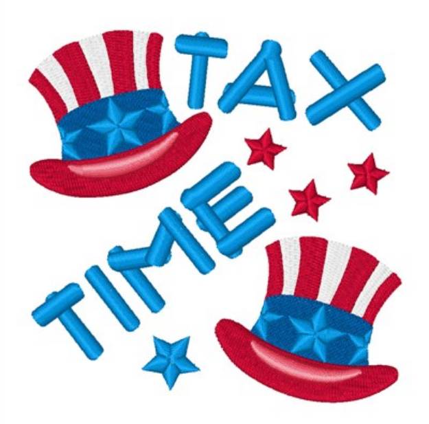 Picture of Tax Time Top Hat Machine Embroidery Design