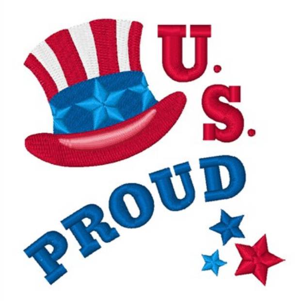 Picture of U. S. Proud Machine Embroidery Design