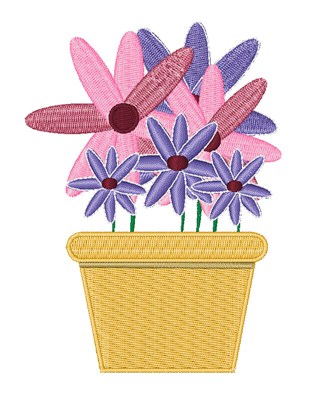 Spring Flowers Machine Embroidery Design