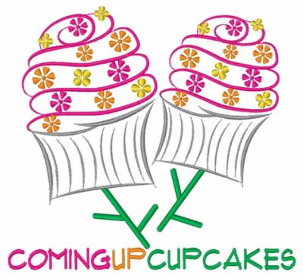 Picture of Coming Up Cupcakes Machine Embroidery Design