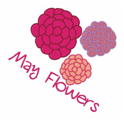 May Flowers Machine Embroidery Design