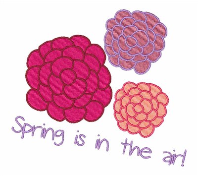 Springs In The Air! Machine Embroidery Design