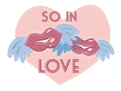 So In Love Lips Machine Embroidery Design