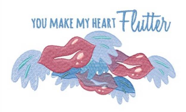 Picture of Make My Heart Flutter Machine Embroidery Design