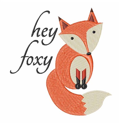 Hey Foxy Machine Embroidery Design