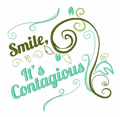 Smile, Its Contagious Machine Embroidery Design