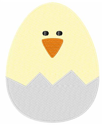 Happy Easter Chick Machine Embroidery Design