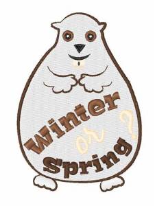Picture of Winter Spring Groundhog Machine Embroidery Design