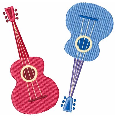 Love To Play Guitar Machine Embroidery Design