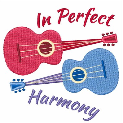 In Perfect Harmony Guitar Machine Embroidery Design