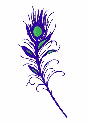 Peacock Tail Feather Machine Embroidery Design