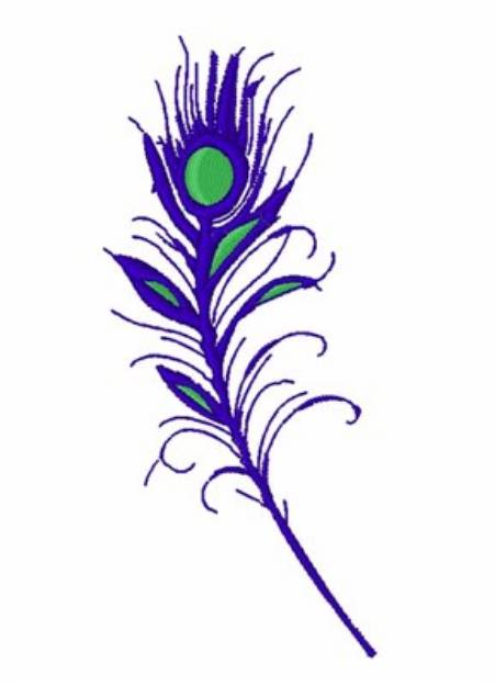 Picture of Peacock Tail Feather Machine Embroidery Design
