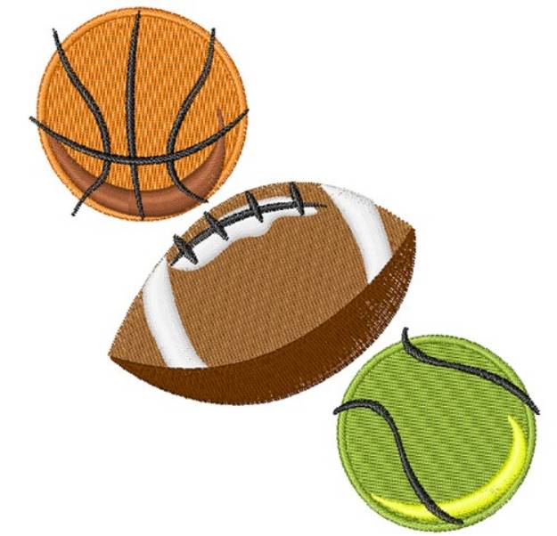 Picture of Sports Balls Machine Embroidery Design