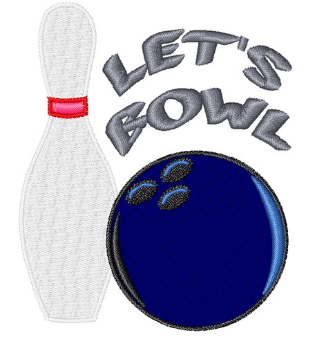 Lets Bowl Machine Embroidery Design