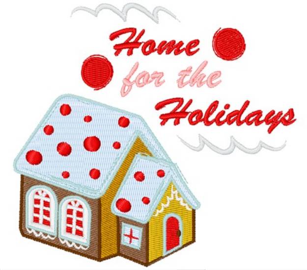 Picture of Home For Holidays Machine Embroidery Design
