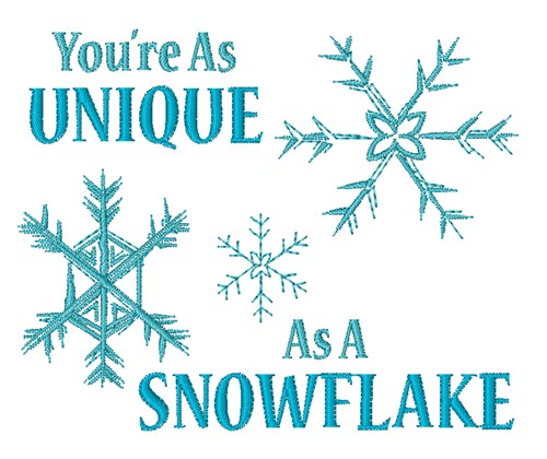 Unique Snowflake Machine Embroidery Design