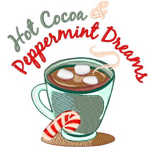 Peppermint Dreams Machine Embroidery Design