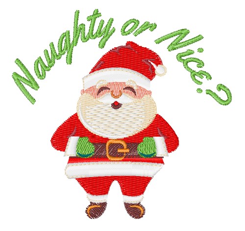 Naughty Or Nice Machine Embroidery Design