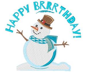 Picture of Happy Brrrthday Machine Embroidery Design