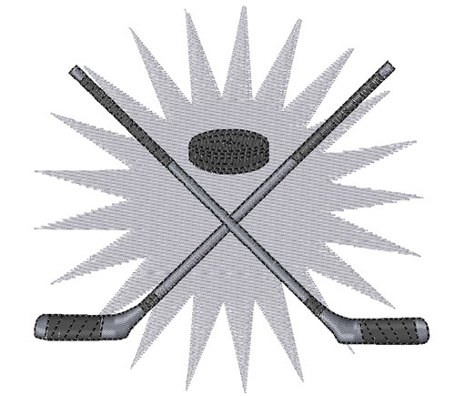Hockey Stick Machine Embroidery Design