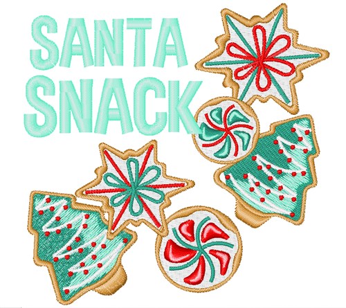 Santa Snack Machine Embroidery Design