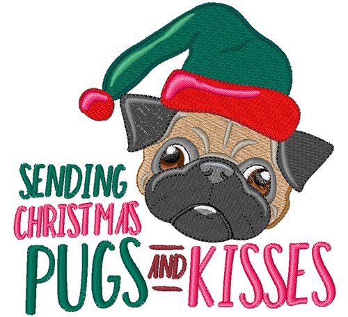 Pugs And Kisses Machine Embroidery Design