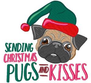 Picture of Pugs And Kisses Machine Embroidery Design