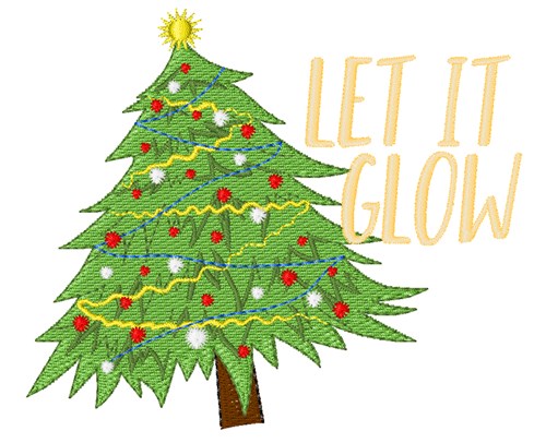 Let It Glow Machine Embroidery Design